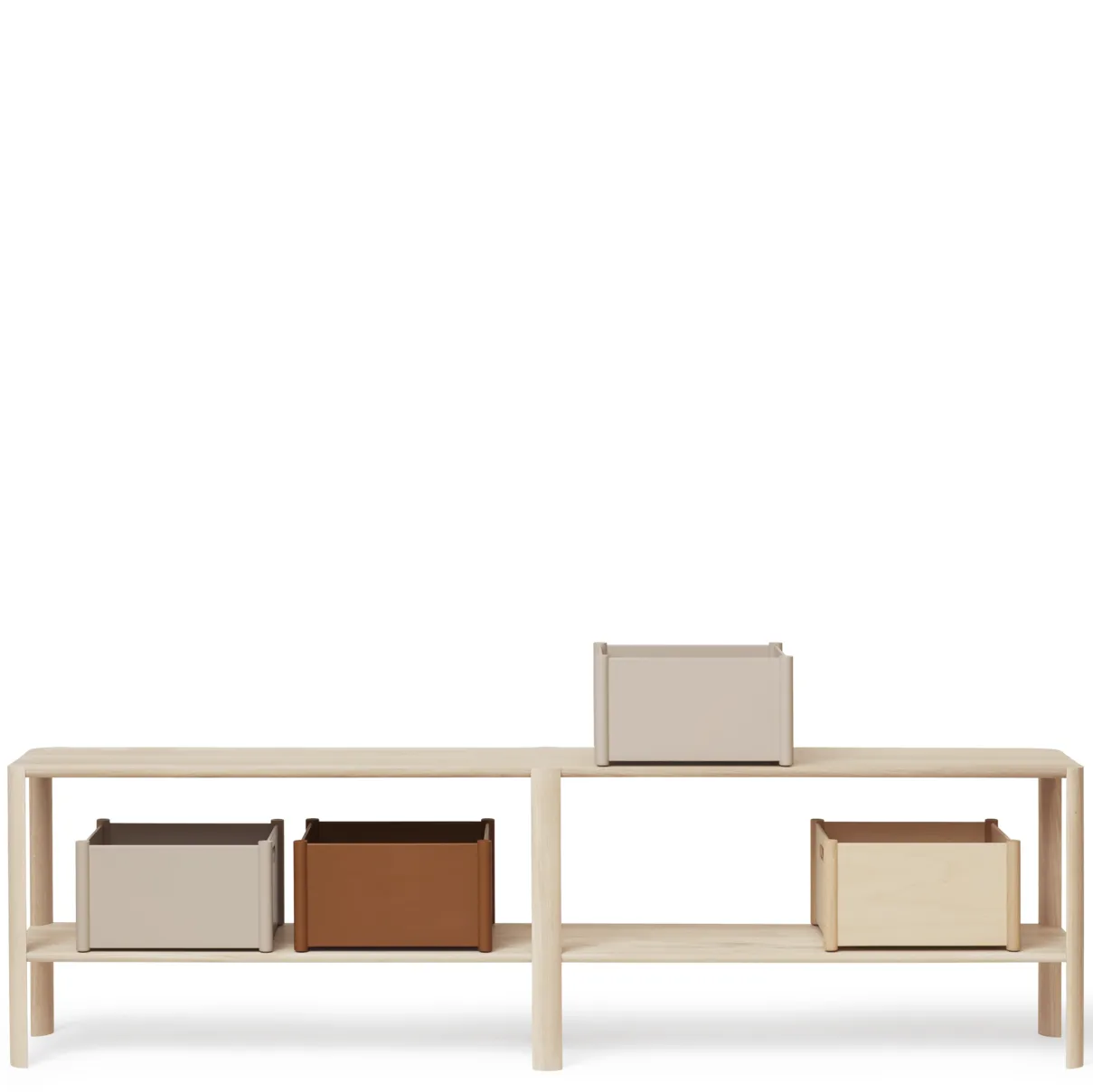 Leaf plankrek 2 planken 57x200 cm, Wit eiken Form & Refine