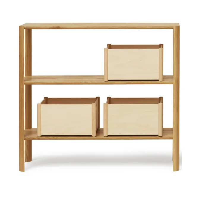 Leaf plankrek 3 planken 92x100 cm, Eikenhout Form & Refine