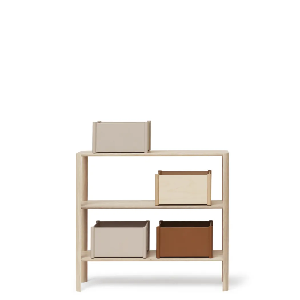 Leaf plankrek 3 planken 92x100 cm, Wit eiken Form & Refine