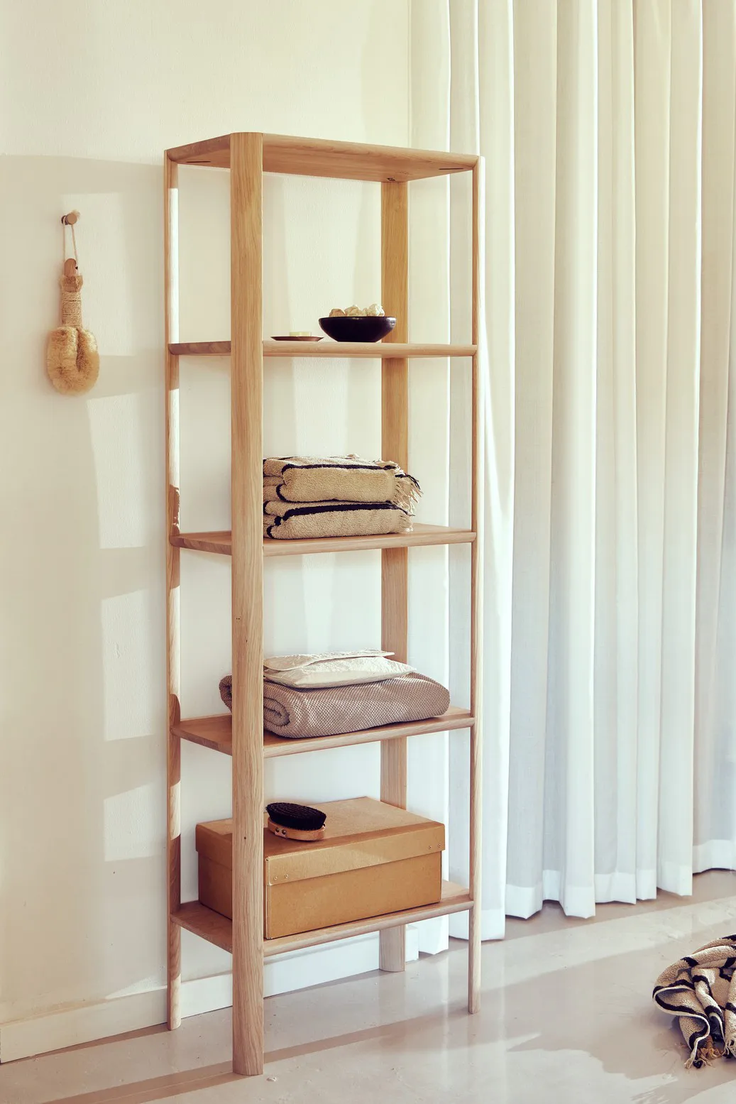 Leaf plankrek 5 planken 55x162 cm, Wit eiken Form & Refine