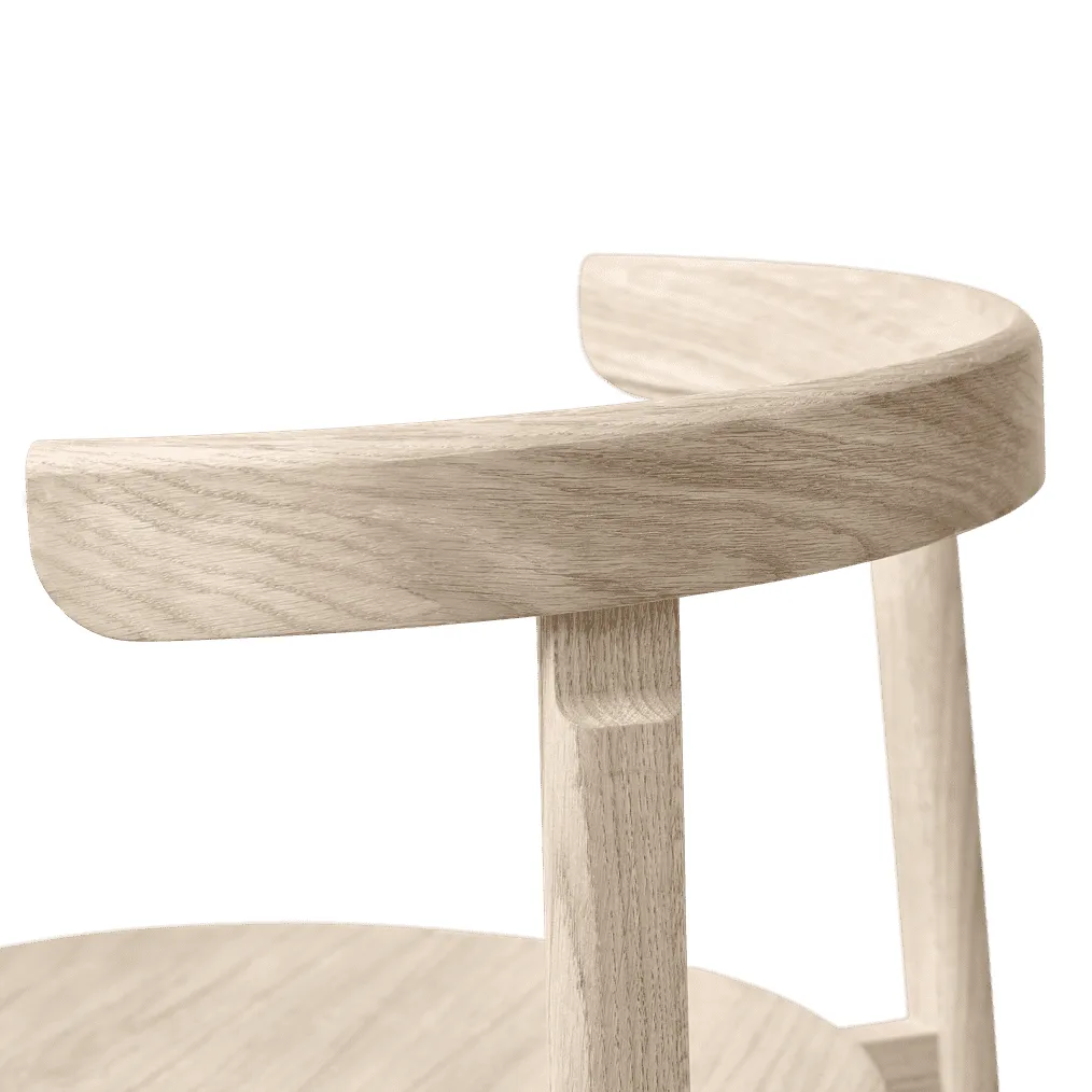 Lunar stoel, Wit eiken Form & Refine