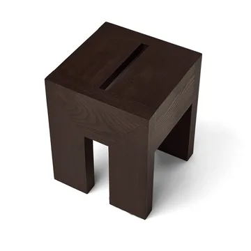 Monolith bijzettafel - Donkerbruin essenhout, 29x29x36 cm - Form & Refine