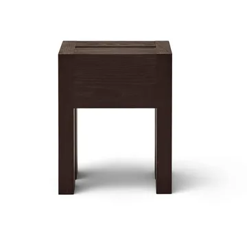 Monolith bijzettafel - Donkerbruin essenhout, 29x29x36 cm - Form & Refine