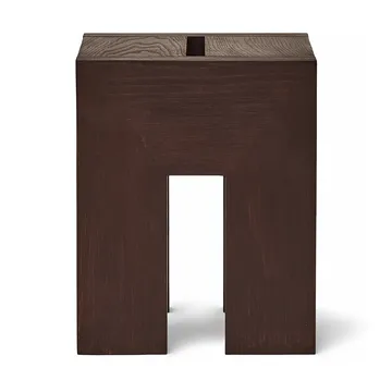 Monolith bijzettafel - Donkerbruin essenhout, 29x29x36 cm - Form & Refine