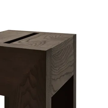Monolith bijzettafel - Donkerbruin essenhout, 29x29x36 cm - Form & Refine