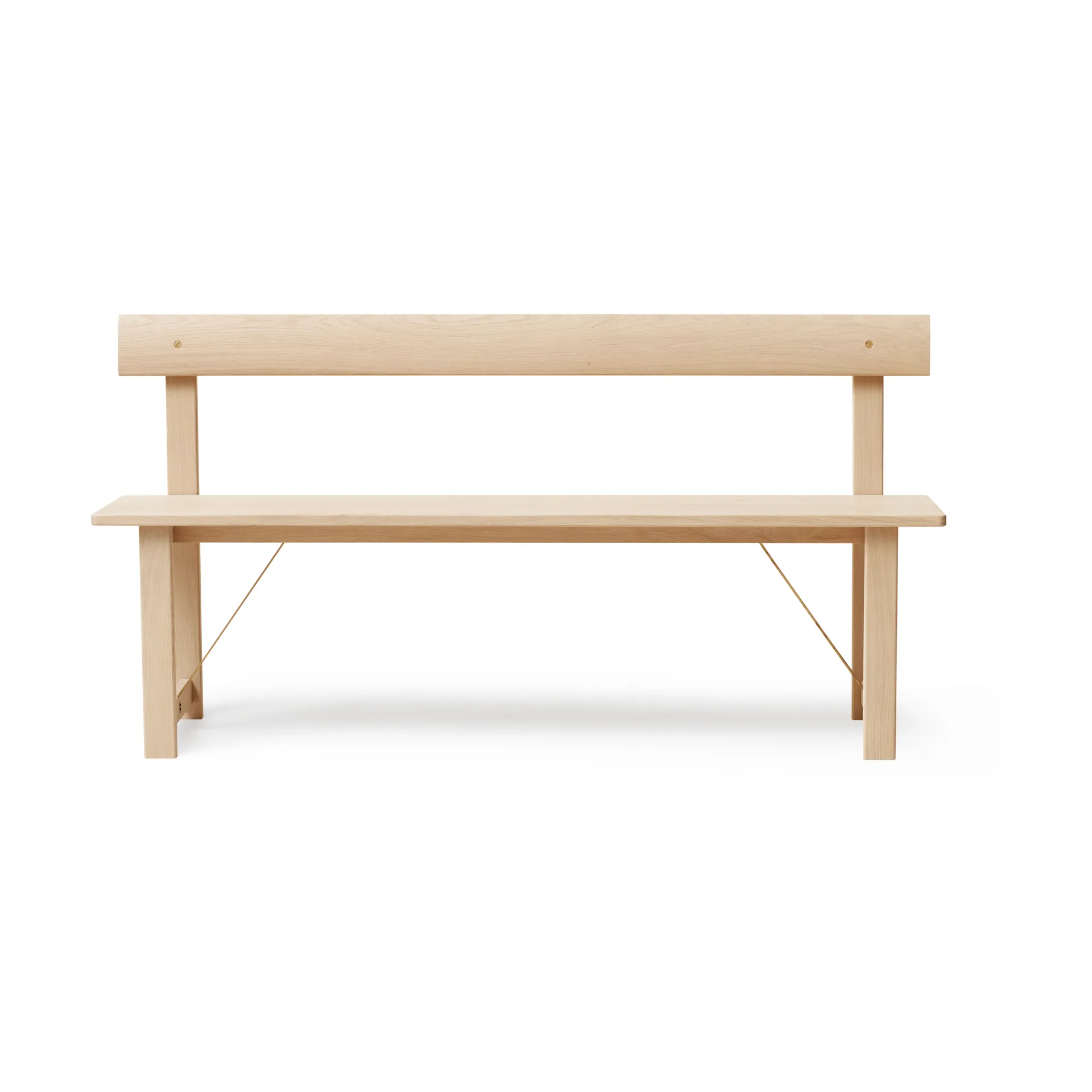 Position bank 155 cm, Eik-messing Form & Refine