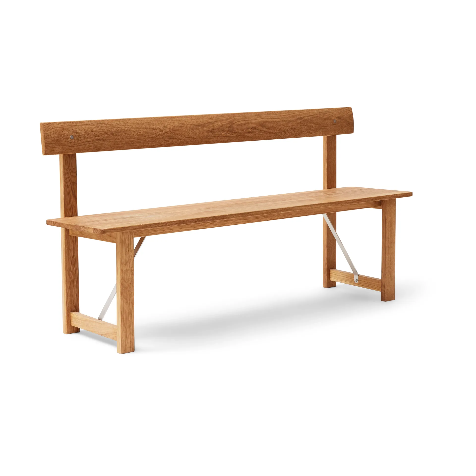 Position bank 155 cm, Eik-staal Form & Refine