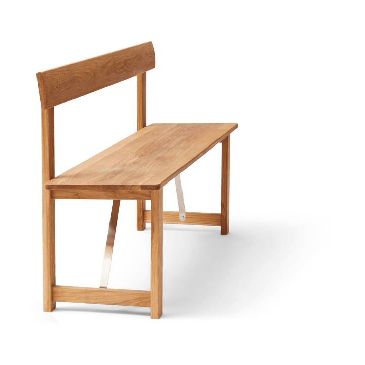 Position bank 155 cm, Eik-staal Form & Refine