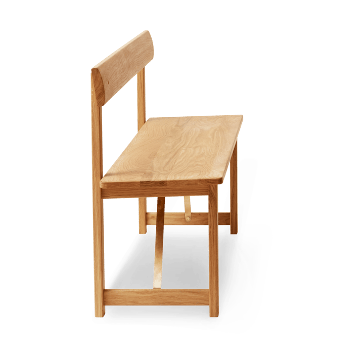 Position bank 155 cm, Eik-staal Form & Refine