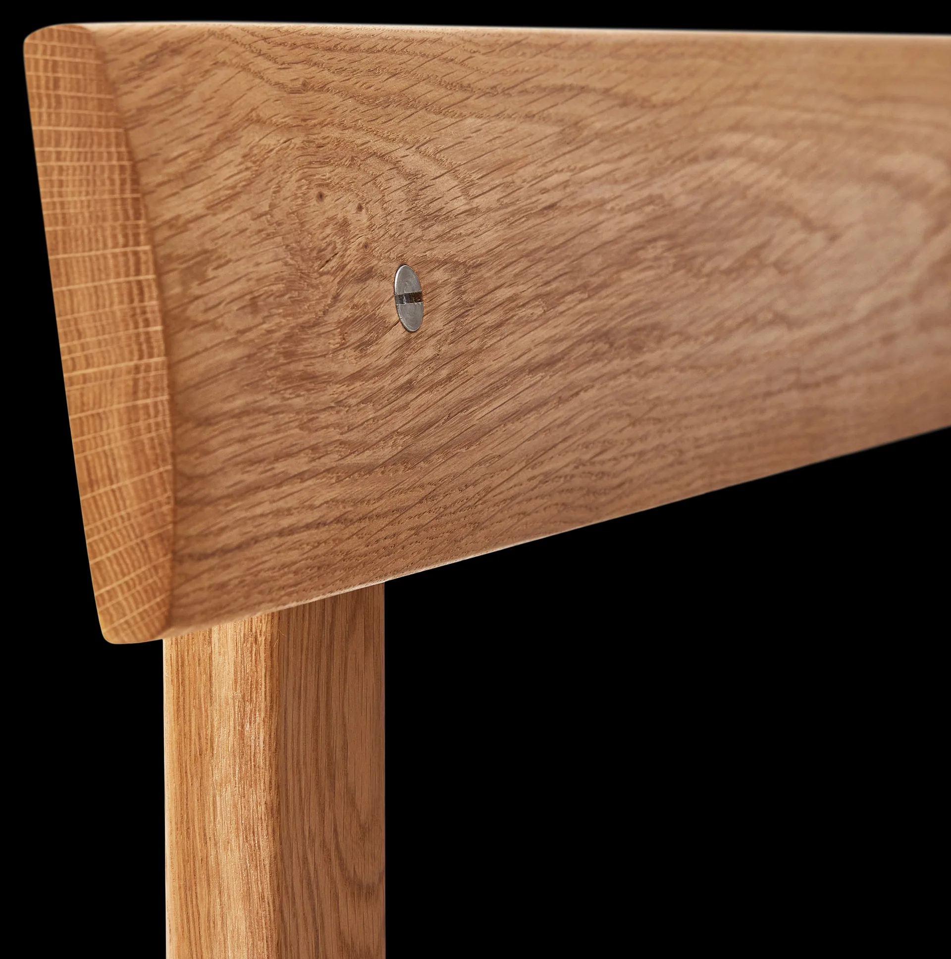 Position bank 155 cm, Eik-staal Form & Refine