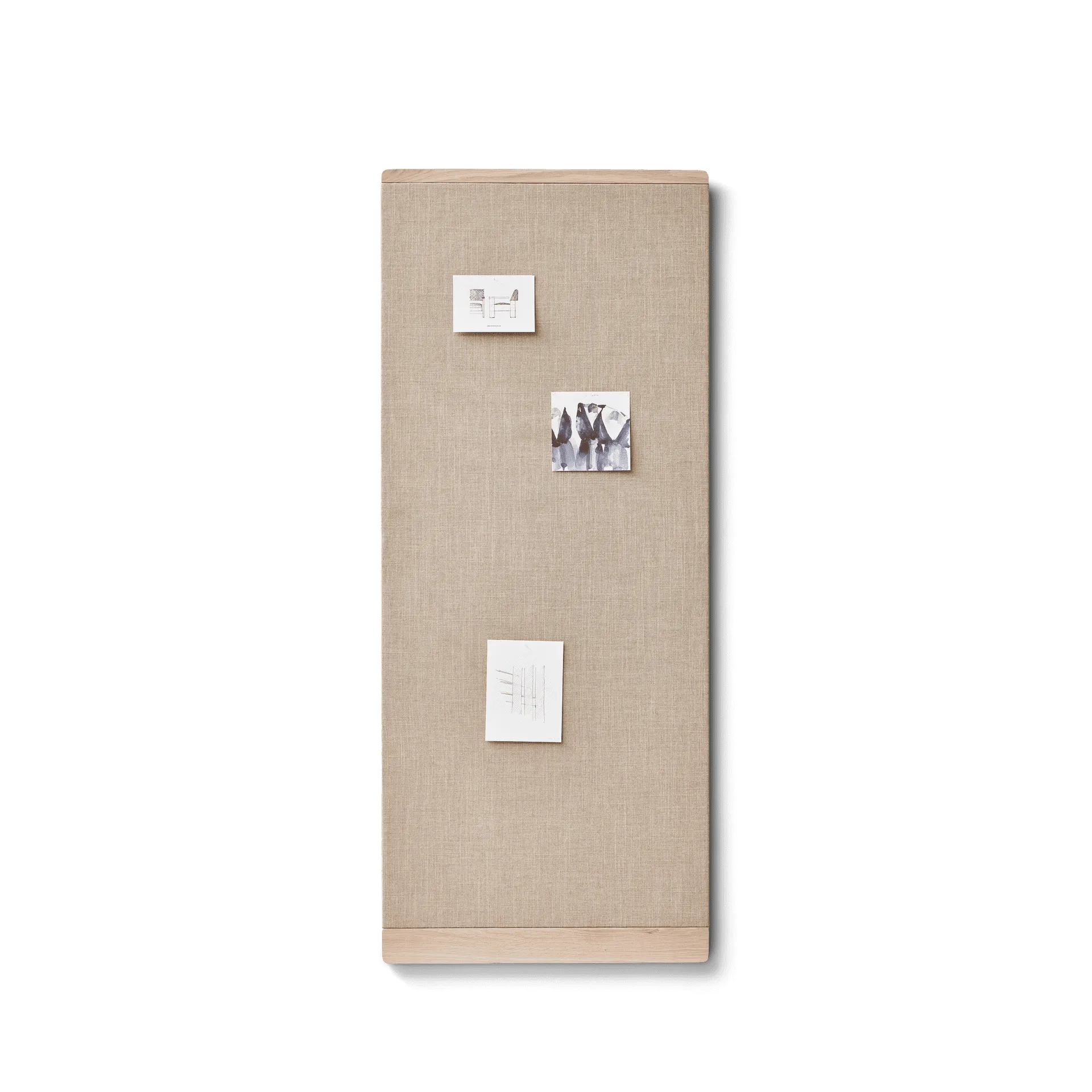 Rim prikbord 60x145 cm, Wit eiken Form & Refine