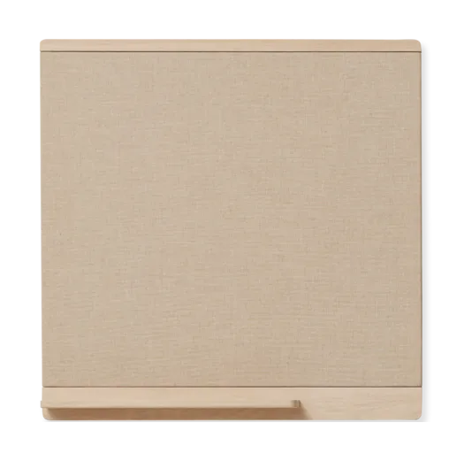 Rim prikbord 75x75 cm, Wit eiken Form & Refine