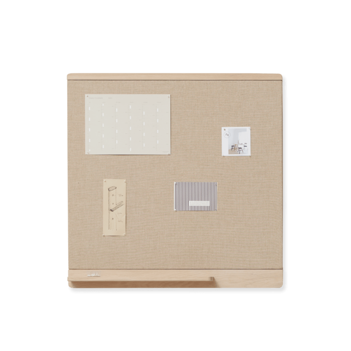 Rim prikbord 75x75 cm, Wit eiken Form & Refine