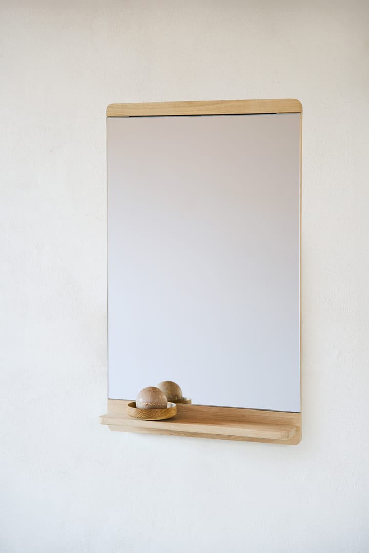 Rim wandspiegel 40x68 cm, Wit eiken Form & Refine