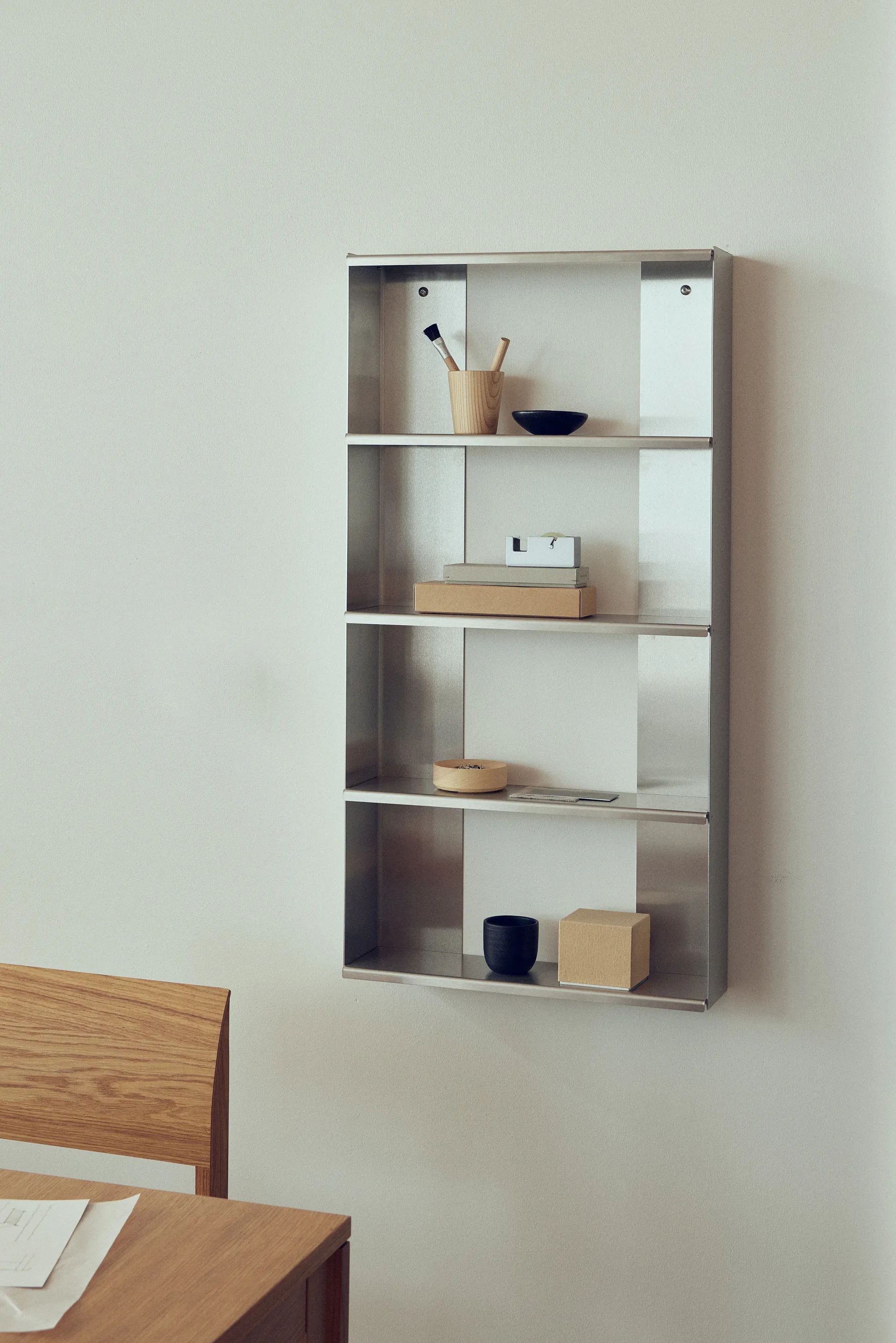 Taper wandplank, Roestvrij staal, 50x98 cm Form & Refine