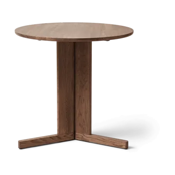 Trefoil eettafel Ø75 cm - Gerookte eik - Form & Refine