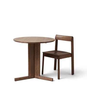 Trefoil eettafel Ø75 cm - Gerookte eik - Form & Refine