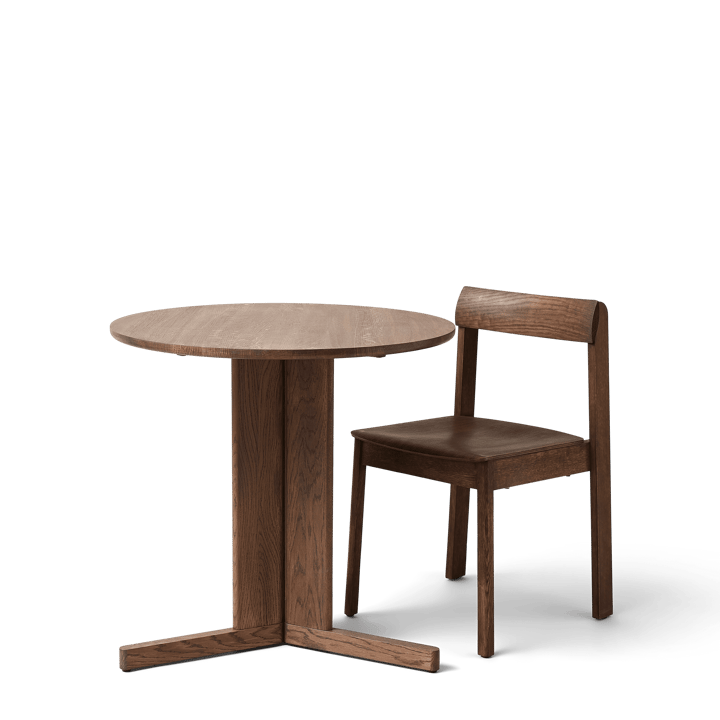 Trefoil eettafel Ø75 cm, Gerookte eik Form & Refine