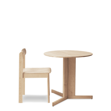 Trefoil eettafel Ø75 cm - Wit eiken - Form & Refine