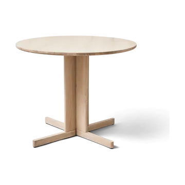 Trefoil eettafel Ø90 cm - Wit eiken - Form & Refine