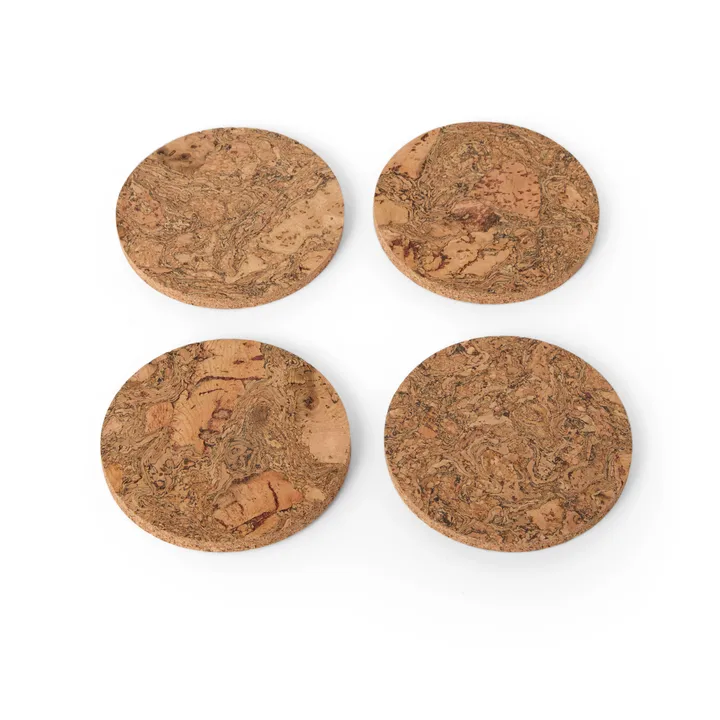 Cork glasonderzetters 4-pack - Natural - Formgatan