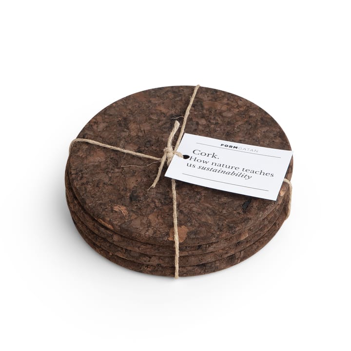 Cork glasonderzetters 4-pack, Smoked Formgatan