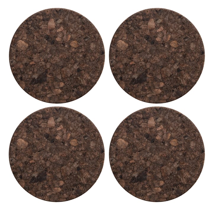 Cork glasonderzetters 4-pack - Smoked - Formgatan