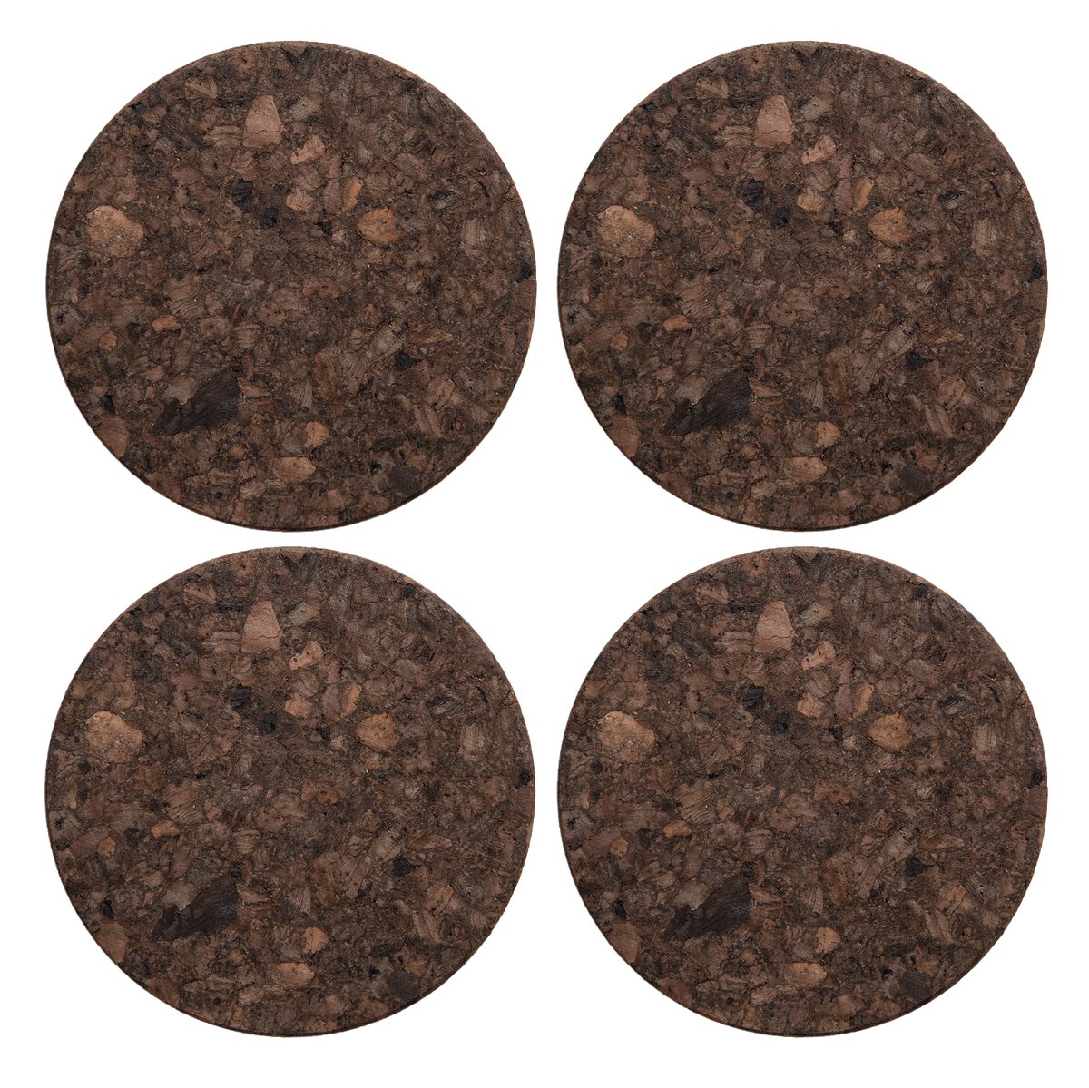Formgatan Cork glasonderzetters 4-pack | Scandinavisch Interieur | Onderzetters | Bruin