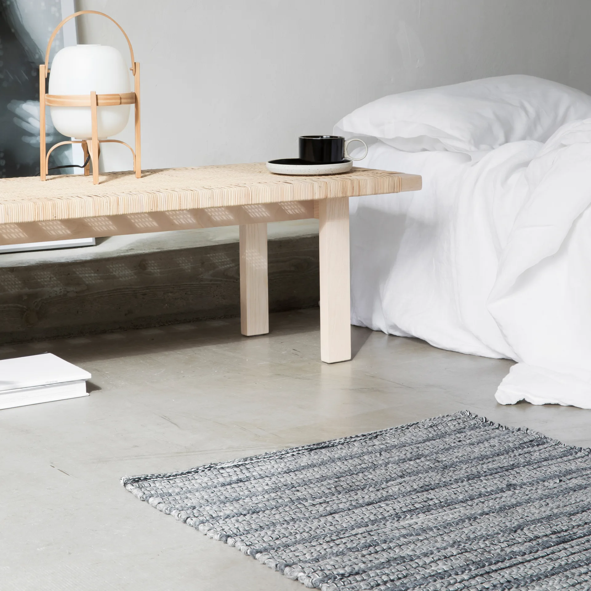 Stripe vloerkleed 70x200 cm, Grey Formgatan