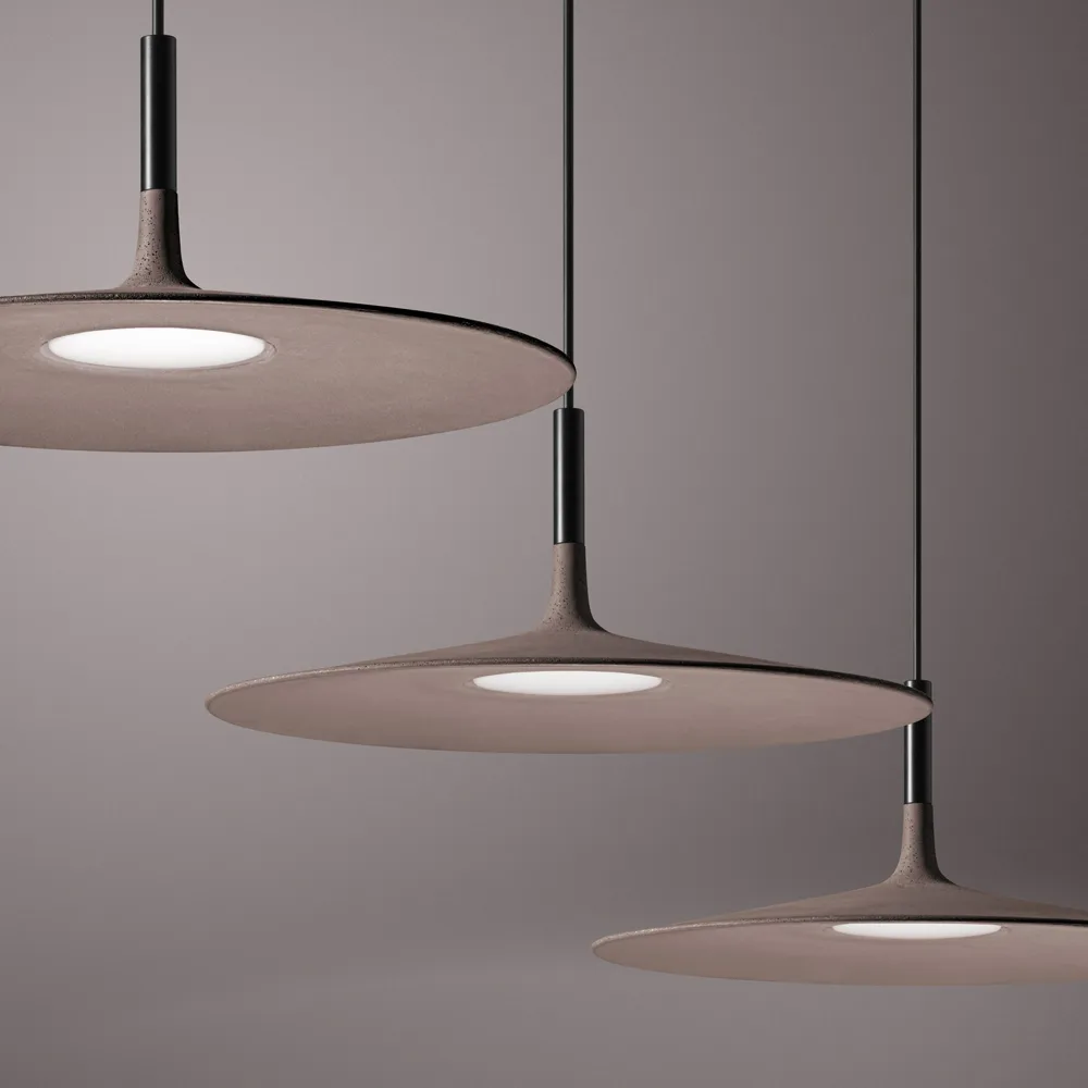 Aplomb Large hanglamp, Bruin beton Foscarini