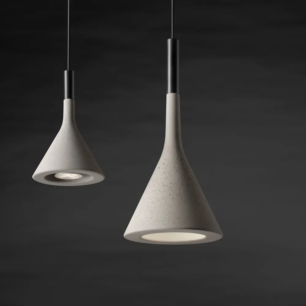 Aplomb mini hanglamp, grijs, grigio beton Foscarini