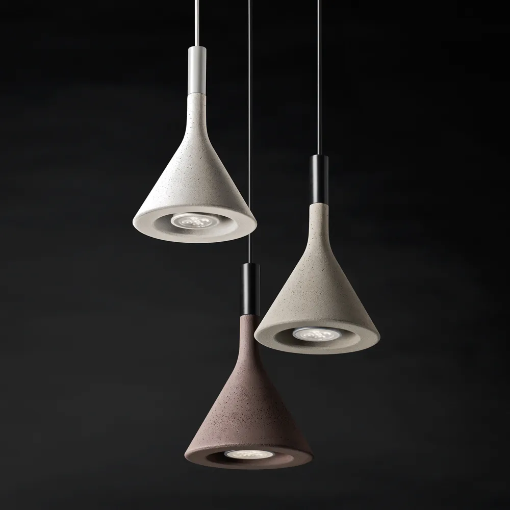 Aplomb mini hanglamp, grijs, grigio beton Foscarini