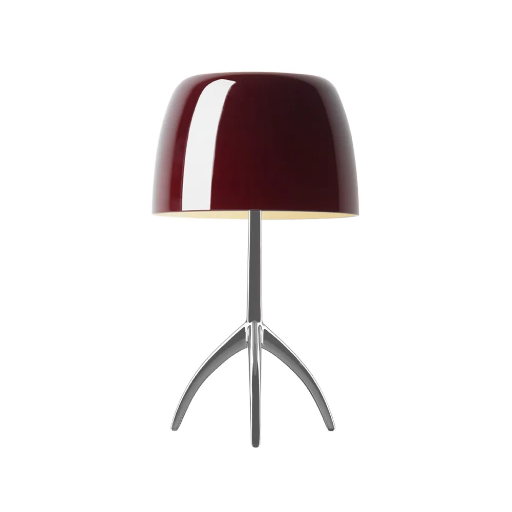 Lumiere Grande dimbare tafellamp, kersenrood, aluminium Foscarini
