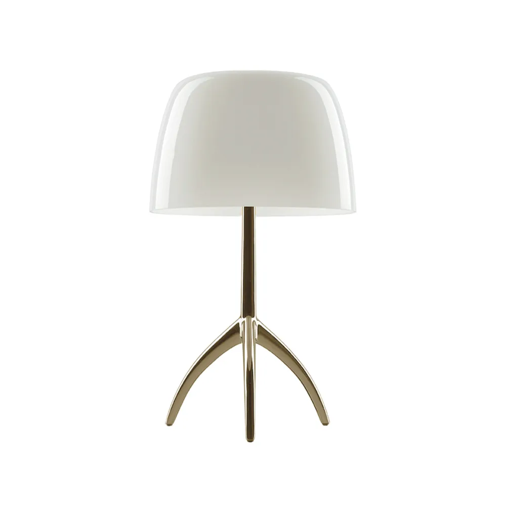 Lumiere Grande dimbare tafellamp, warmwit, champagne Foscarini
