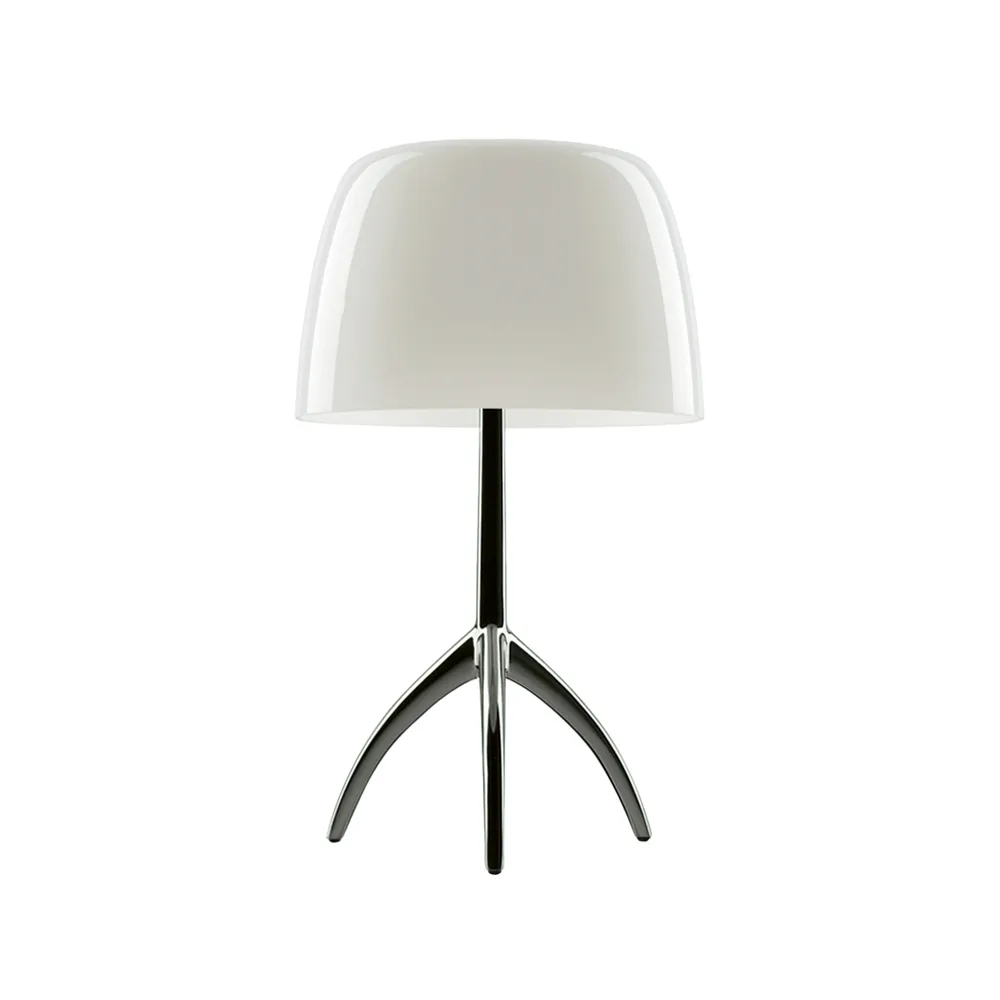 Lumiere Grande dimbare tafellamp, warmwit, zwartchroom Foscarini