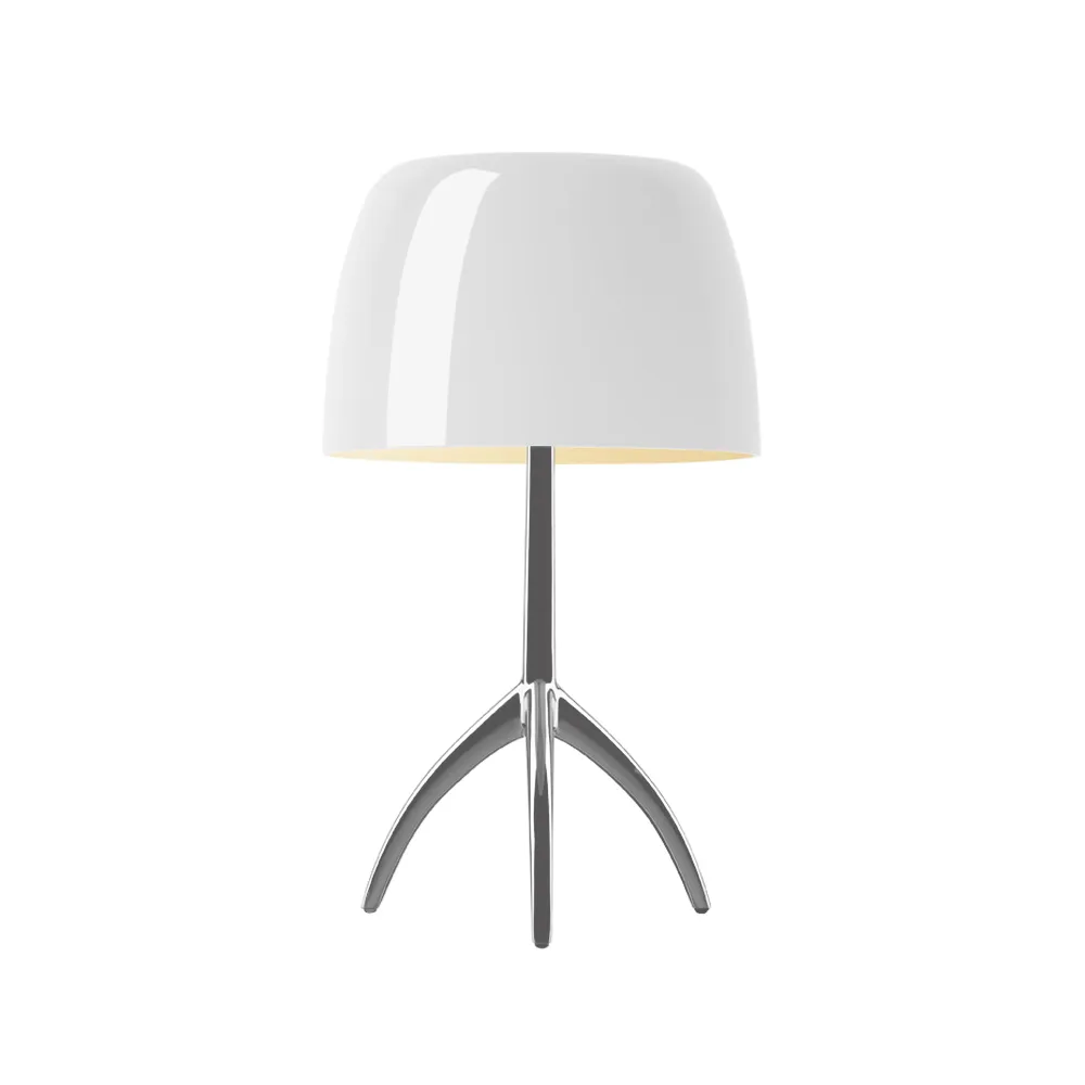 Lumiere Grande dimbare tafellamp, wit, aluminium Foscarini