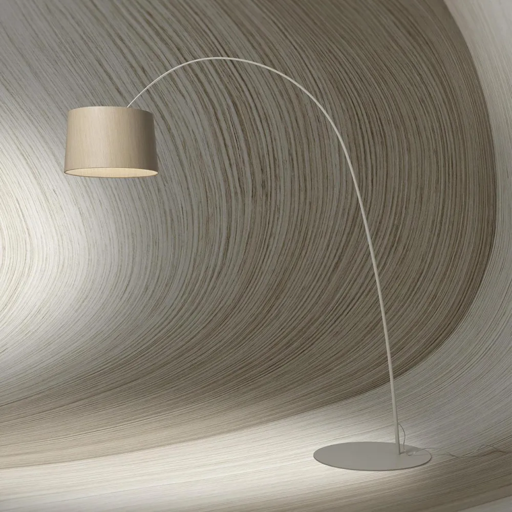 Twiggy Wood vloerlamp, greige Foscarini