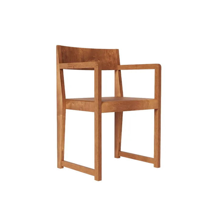 Armrest Chair 01 armstoel - Donkerbruin berkenhout - FRAMA