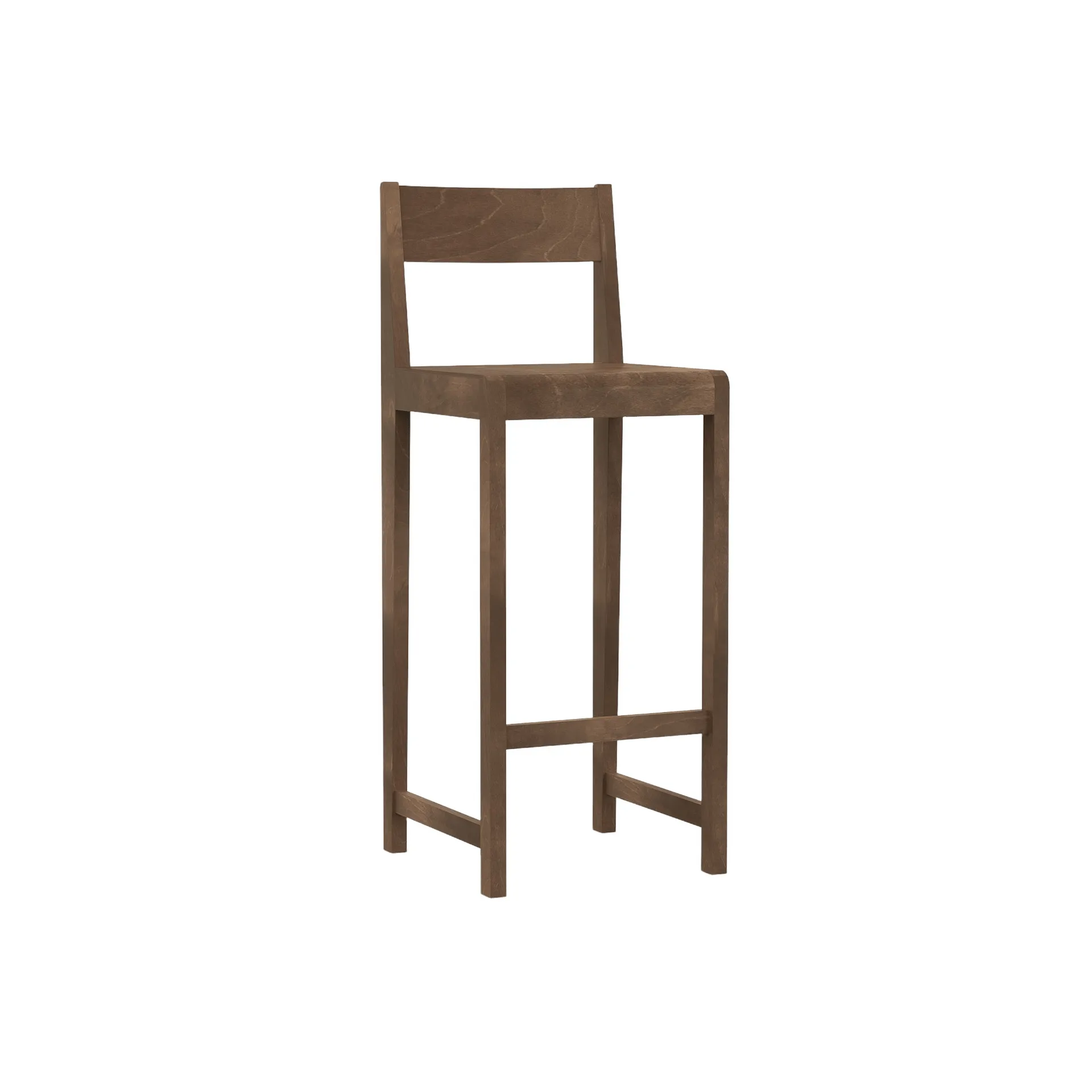 Bar Chair 01 barkruk, Donkerbruin berken, 76 cm FRAMA