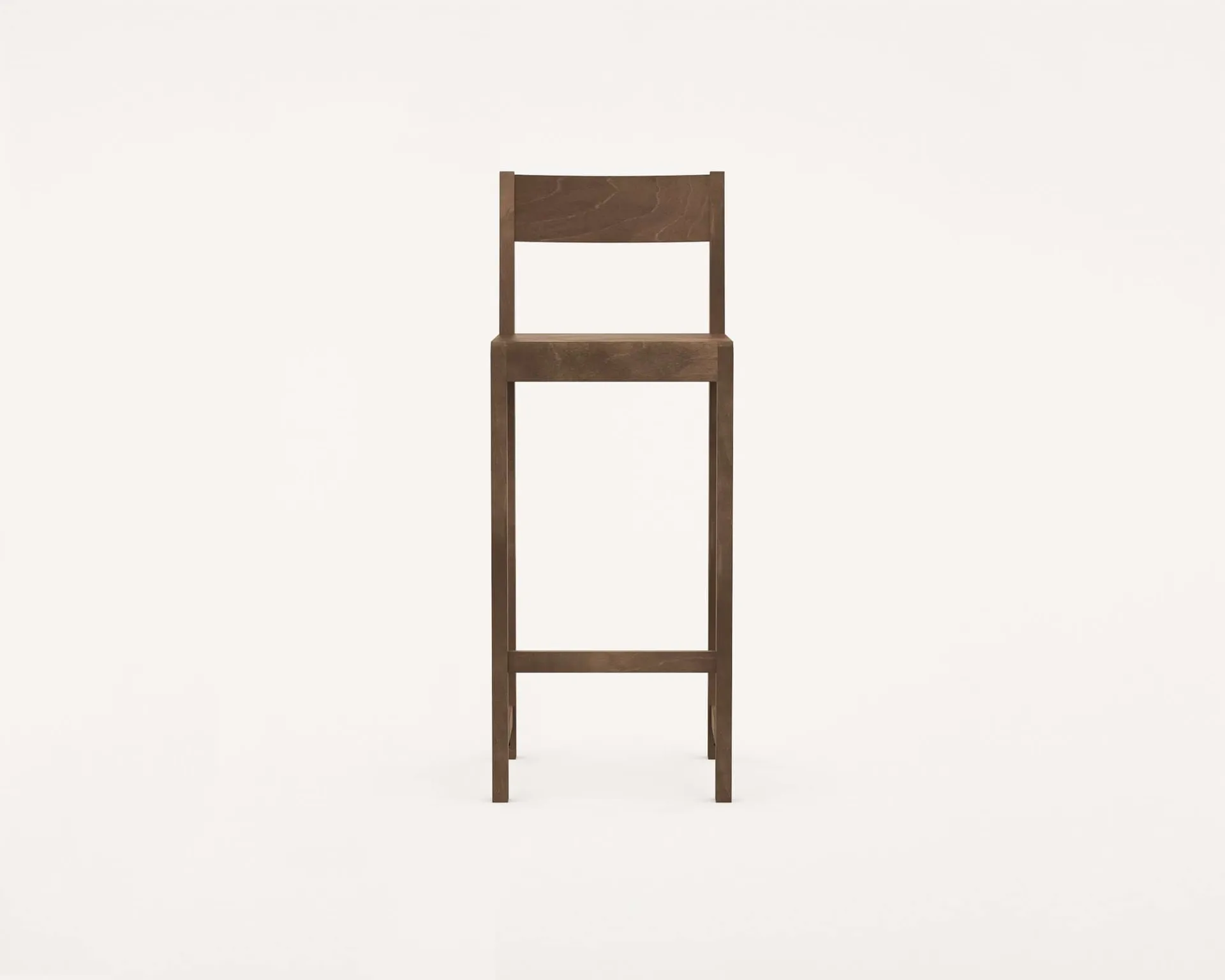 Bar Chair 01 barkruk, Donkerbruin berken, 76 cm FRAMA