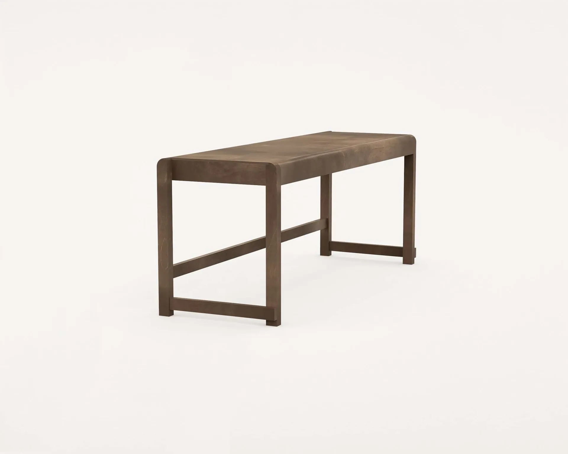 Bench 01 bank, Donkerbruin berken, 114,6x37x46 cm FRAMA