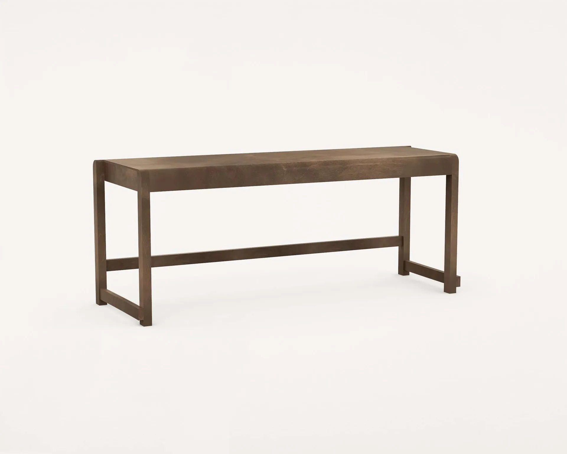Bench 01 bank, Donkerbruin berken, 114,6x37x46 cm FRAMA