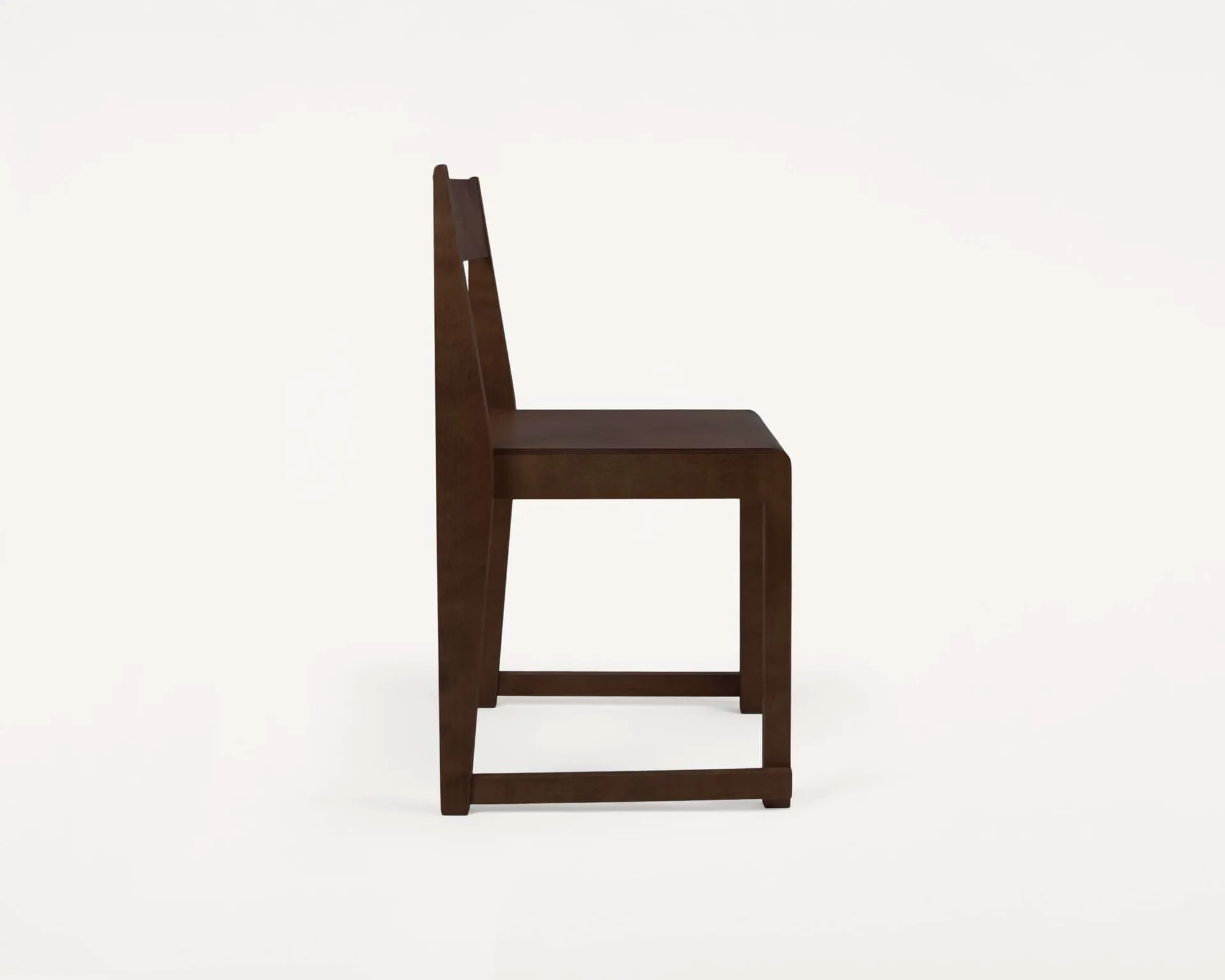 Chair 01 stoel, Donkerbruin berkenhout FRAMA