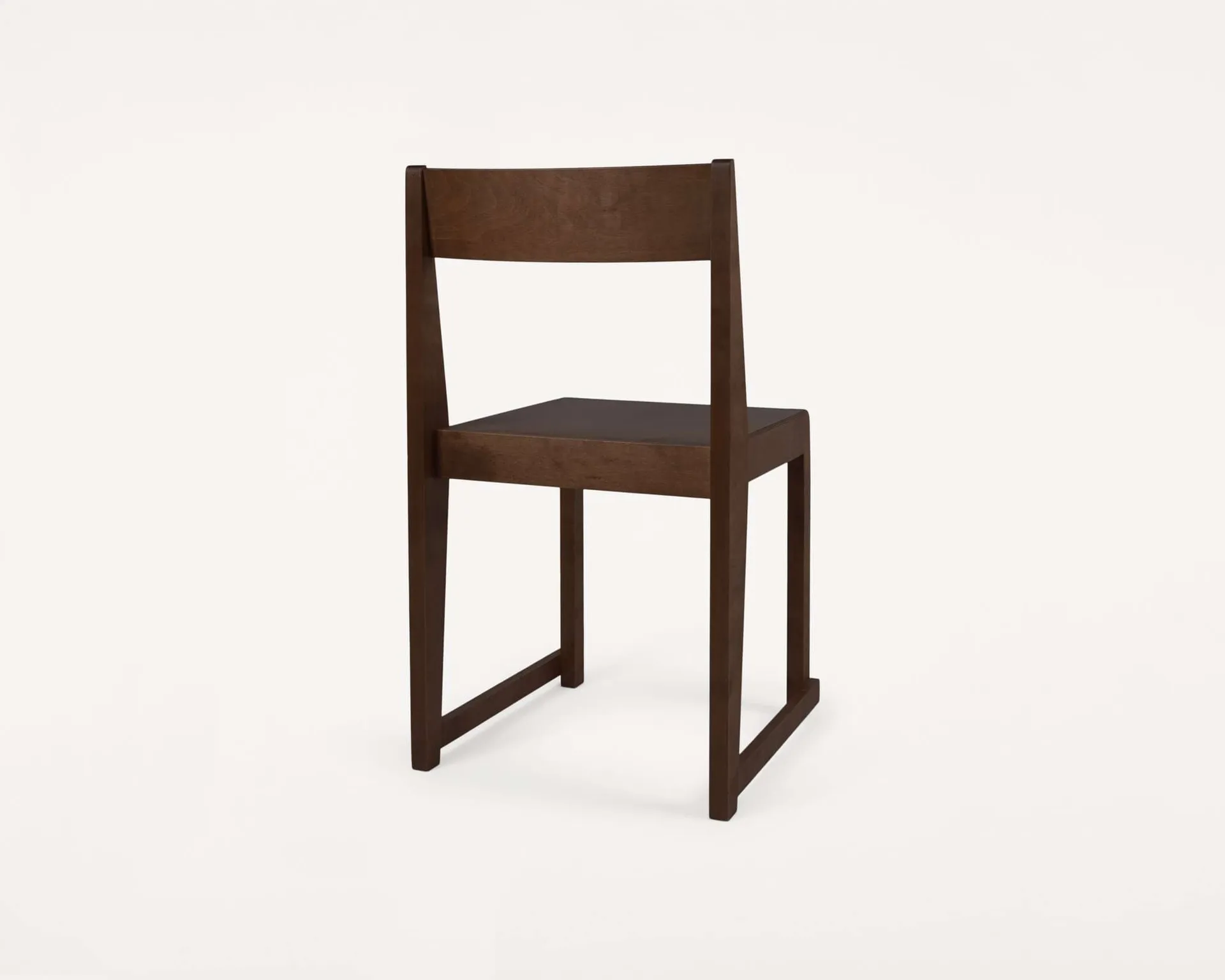 Chair 01 stoel, Donkerbruin berkenhout FRAMA