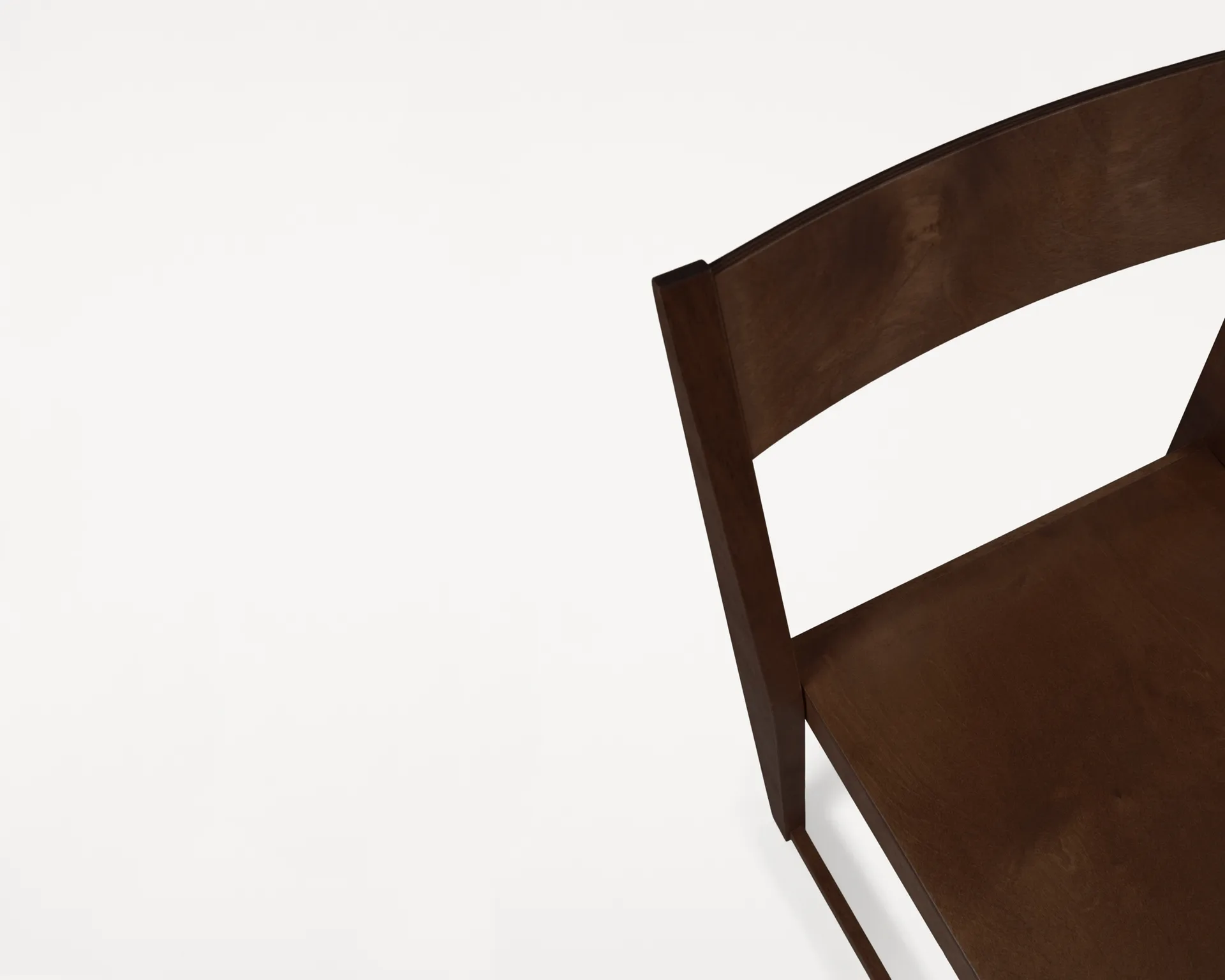 Chair 01 stoel, Donkerbruin berkenhout FRAMA