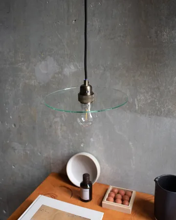 Circle Shade hanglamp - Helder glas-staal, Ø25 cm - FRAMA