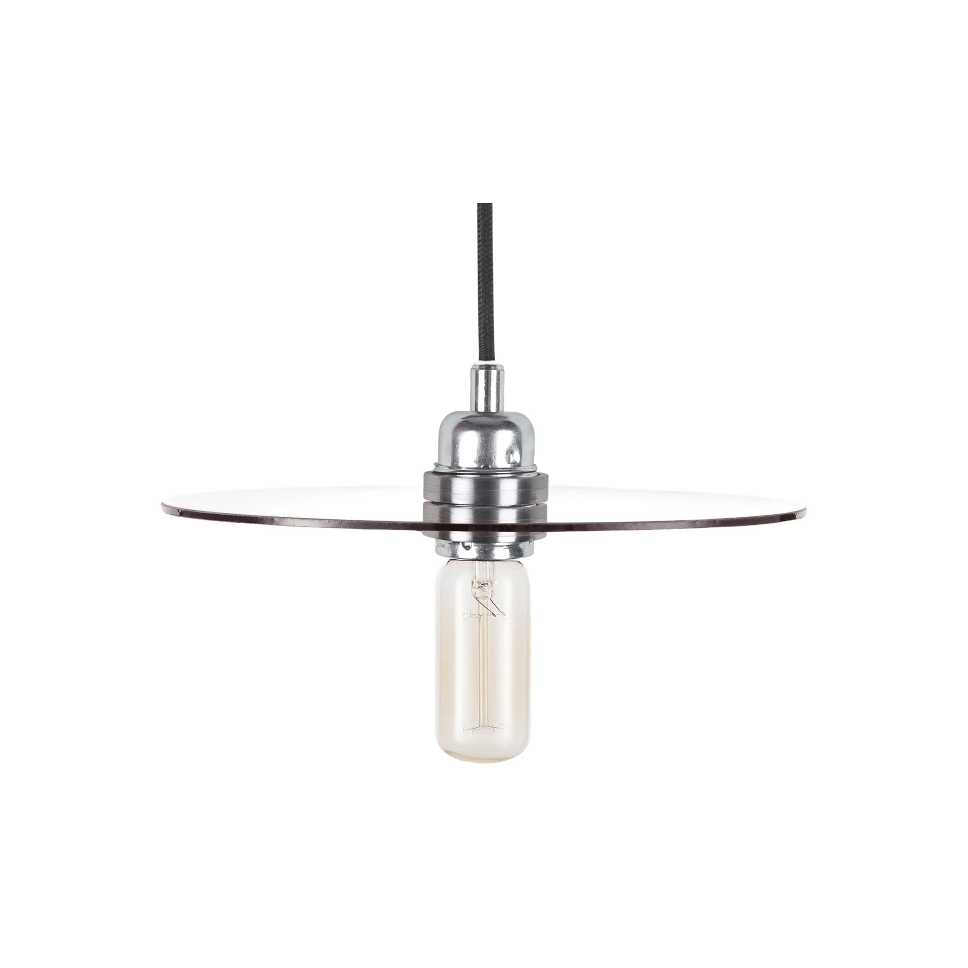 Circle Shade hanglamp, Rookglas-staal, Ø25 cm FRAMA