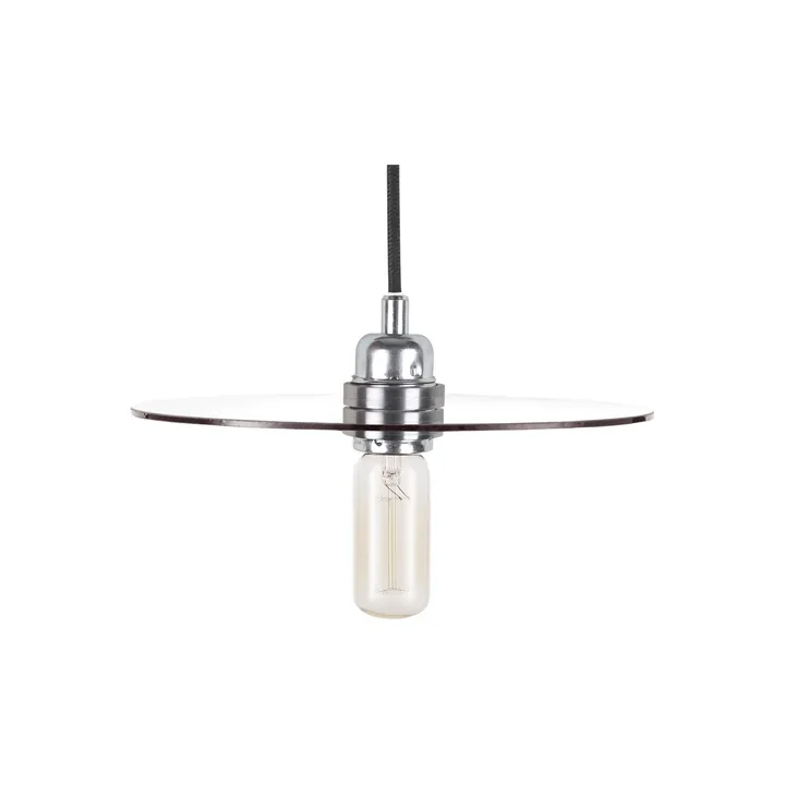 Circle Shade hanglamp - Rookglas-staal, Ø25 cm - FRAMA