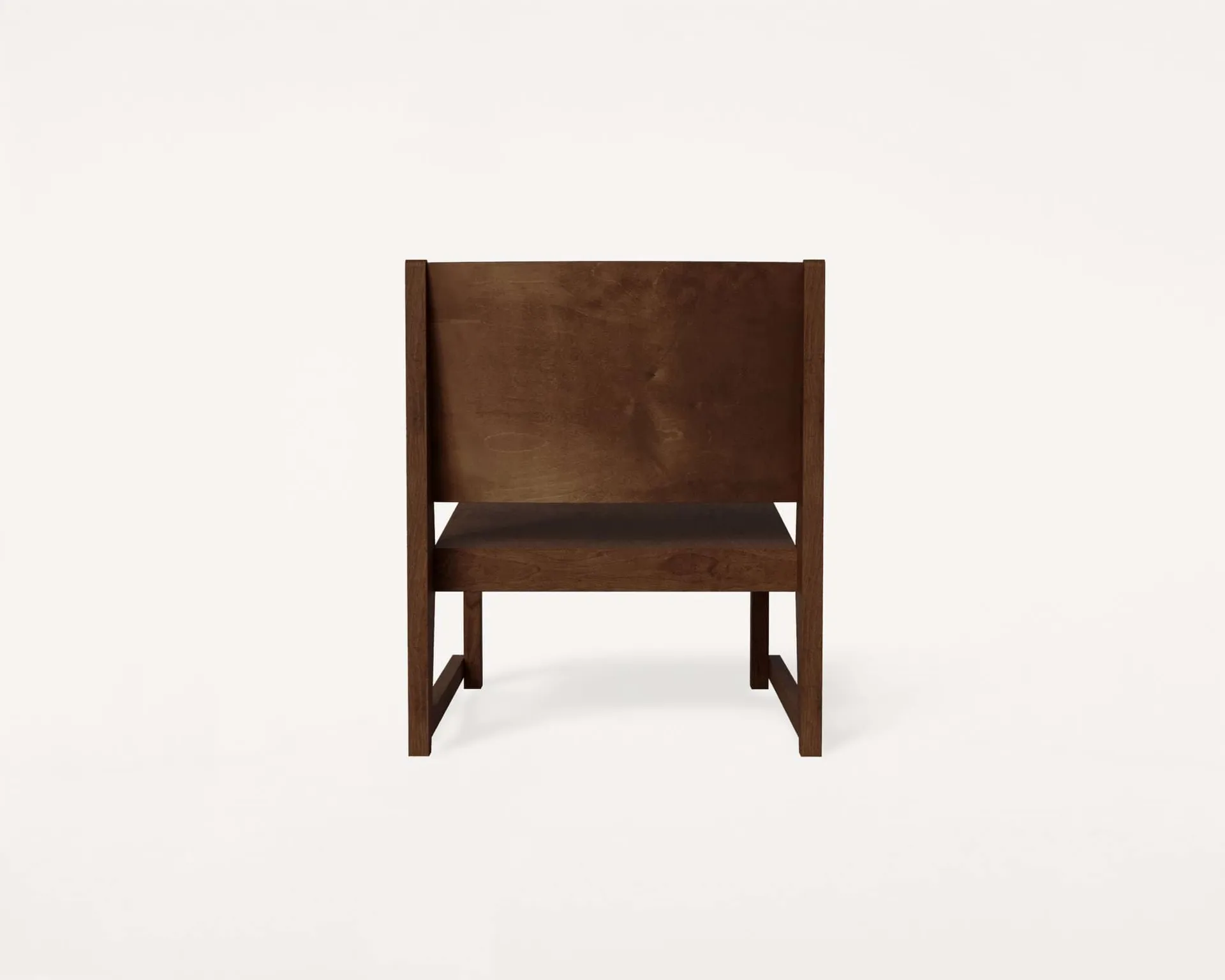 Easy Chair 01 loungestoel, Donkerbruin berkenhout FRAMA