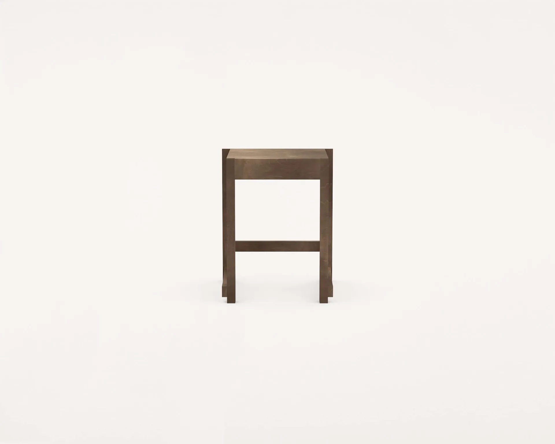 Low Stool 01 kruk, Donkerbruin berkenhout FRAMA